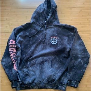 Rip n Dip tie dye peace hoodie size M